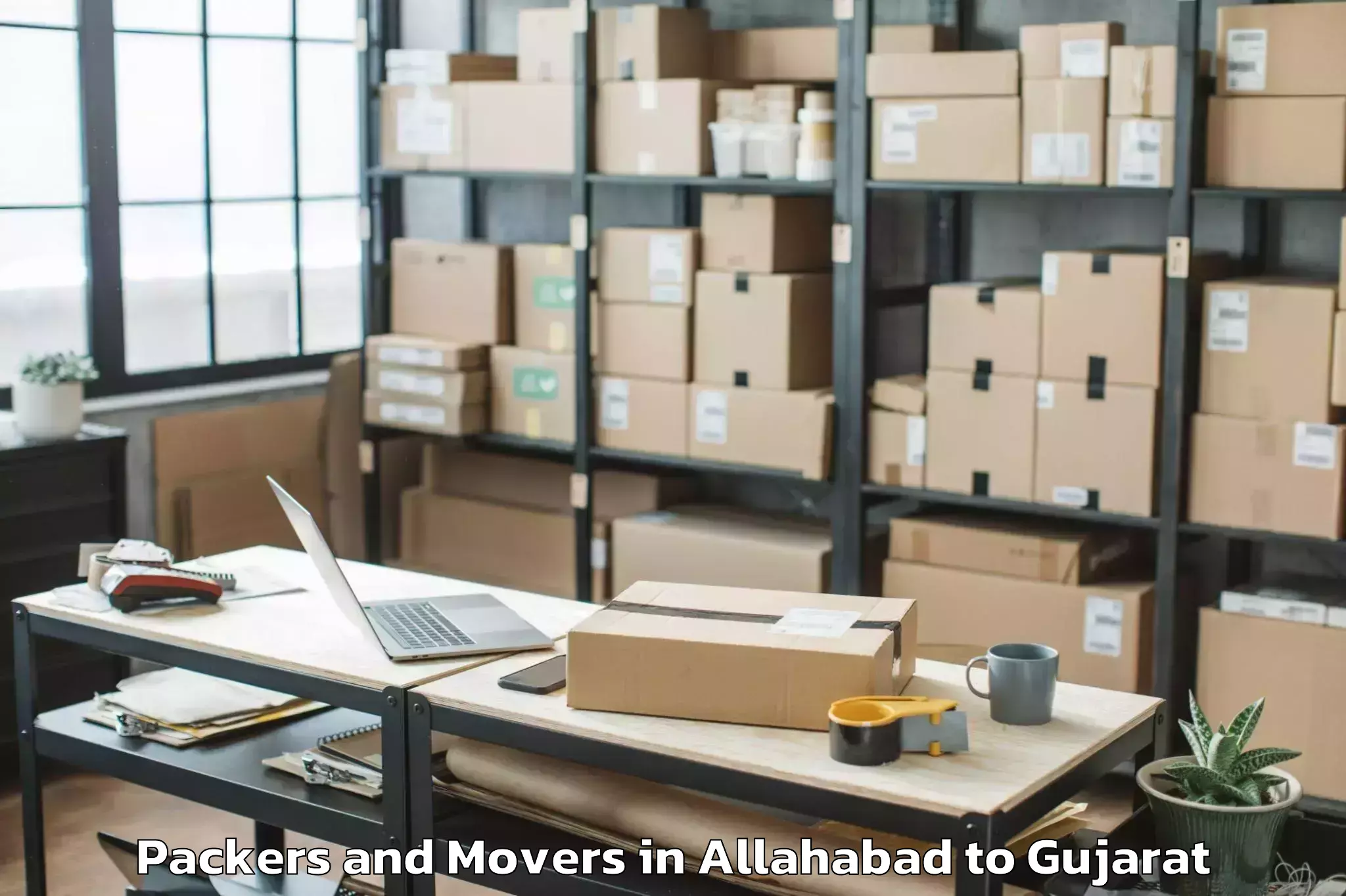 Easy Allahabad to Thasra Packers And Movers Booking